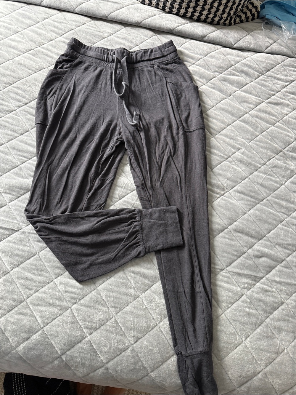 Fabletics Charcoal Gray Jogger Pants - Drawstring Waist